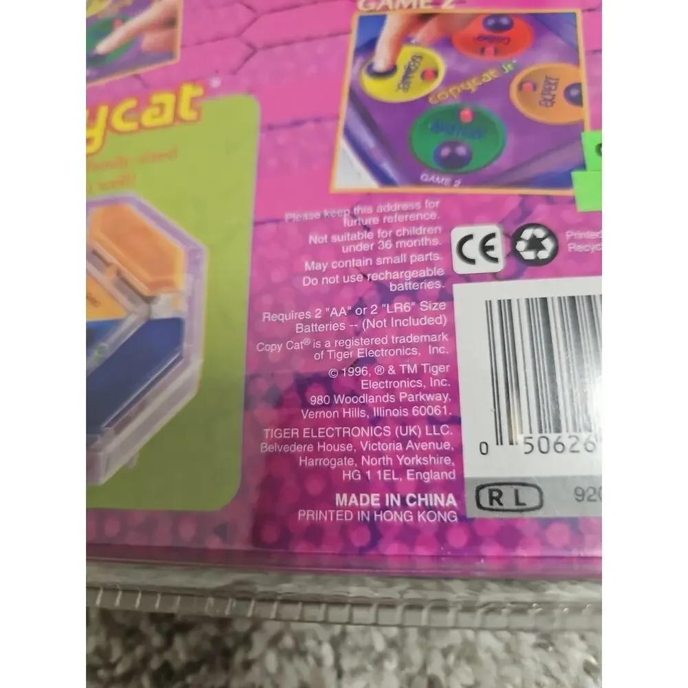Copycat Jr. Electronic Handheld Game Tiger Electronics 1996 New Factory Sealed